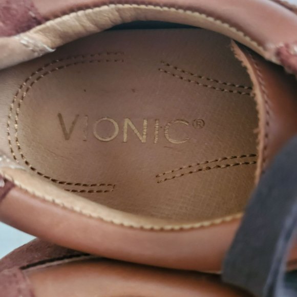 Vionic Men's Mott Brok Leather Orthotic Arch Support Walking Shoes Dark Brown 10 - Picture 16 of 16